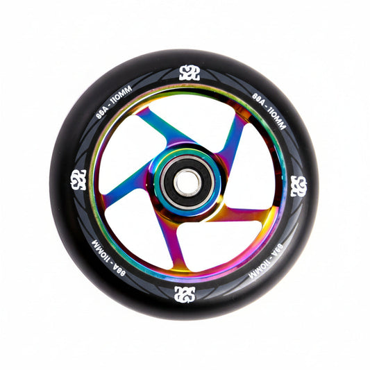 Roues S2S 5 spokes oilslick (x2)