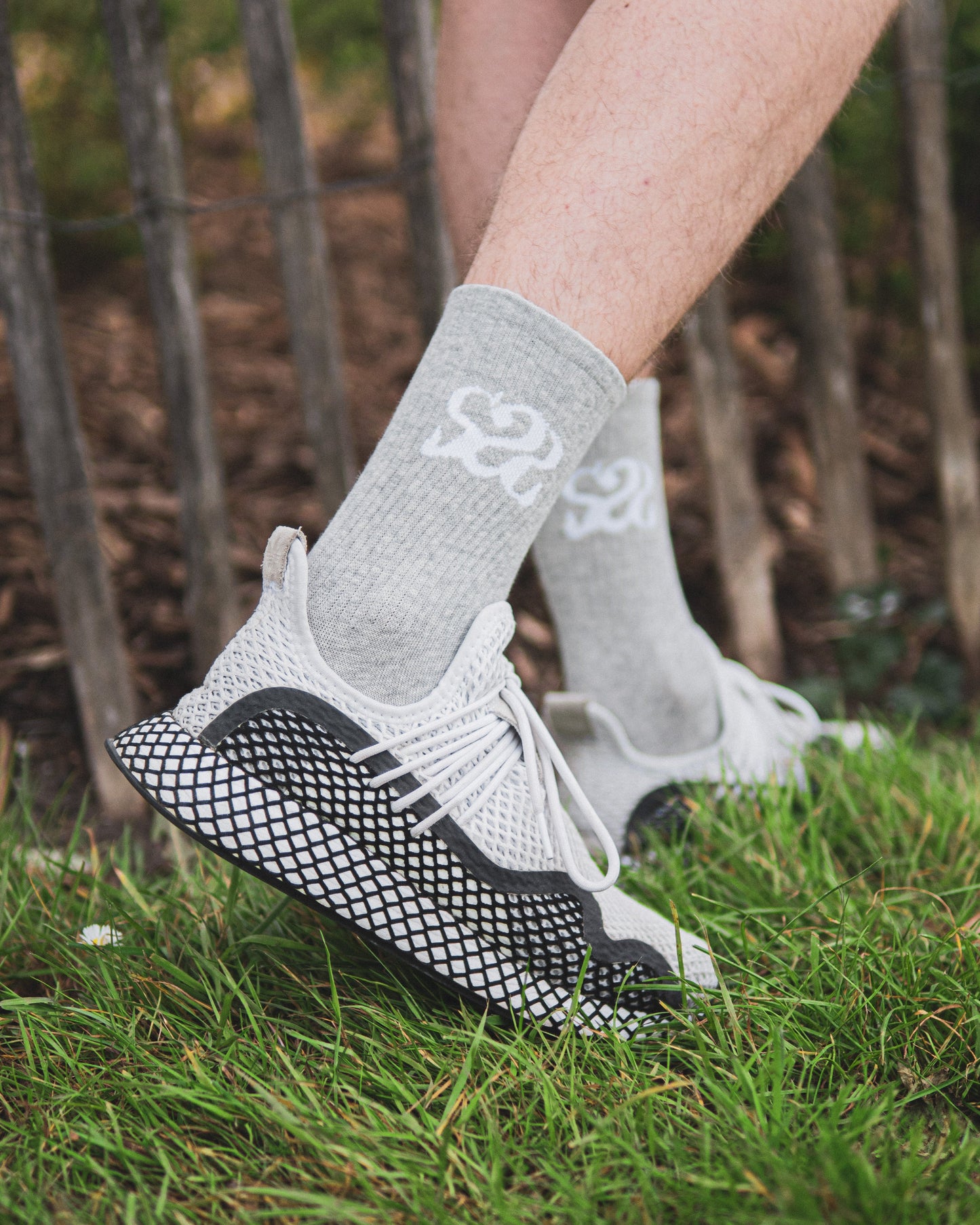 Chaussettes grises S2S Logo