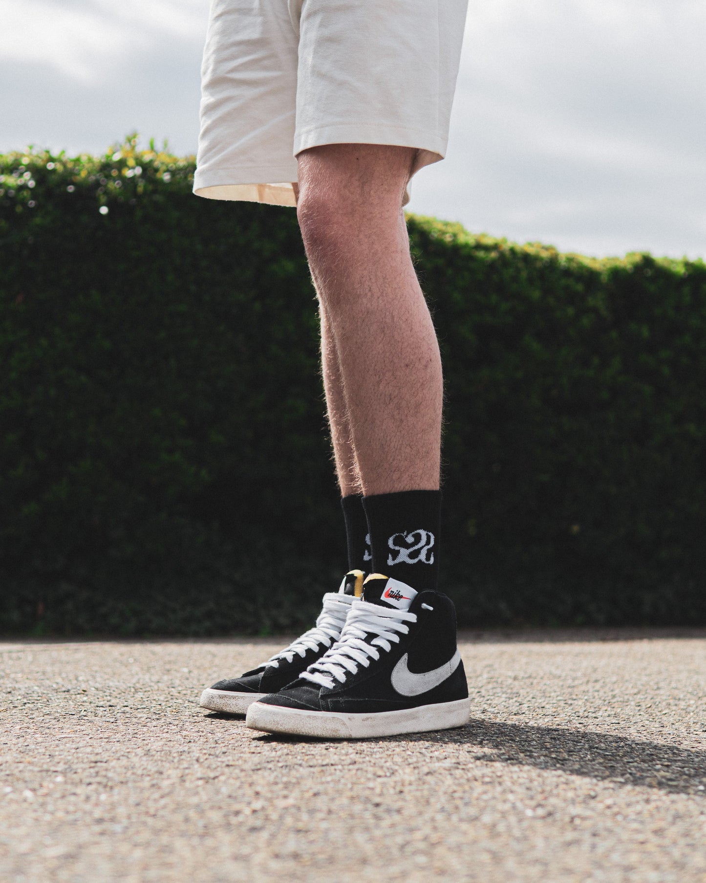 Chaussettes noires S2S Logo