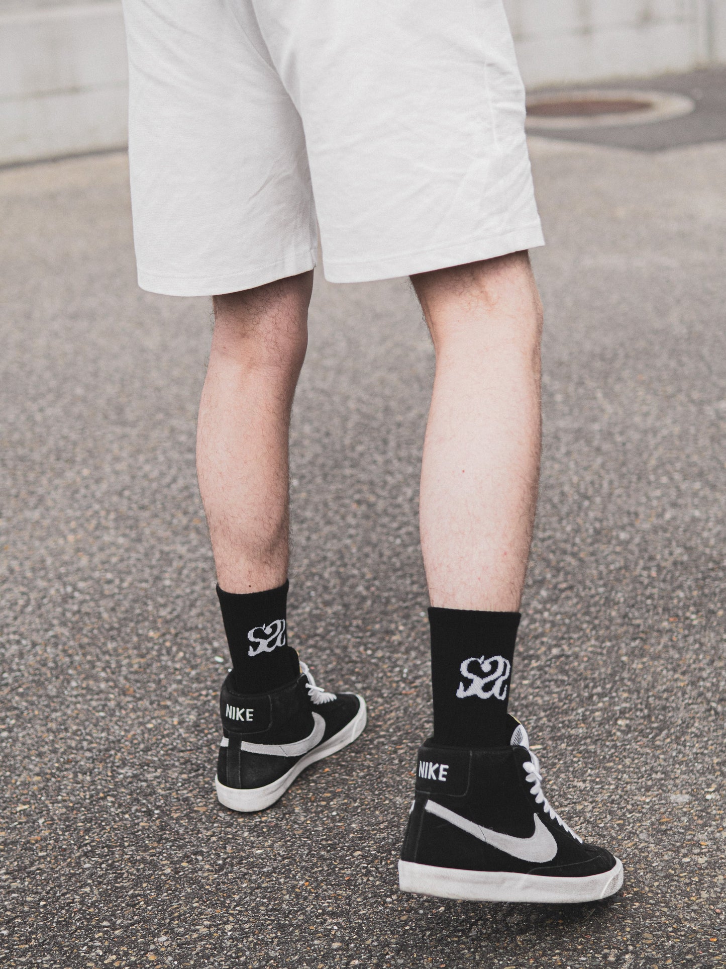 Chaussettes noires S2S Logo