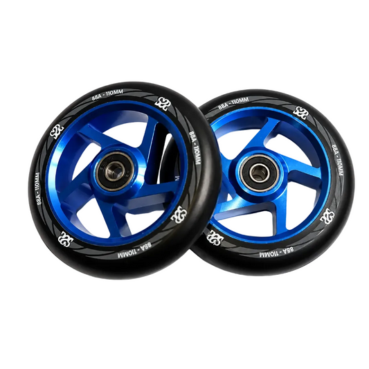Roues S2S 5 spokes bleu (x2)