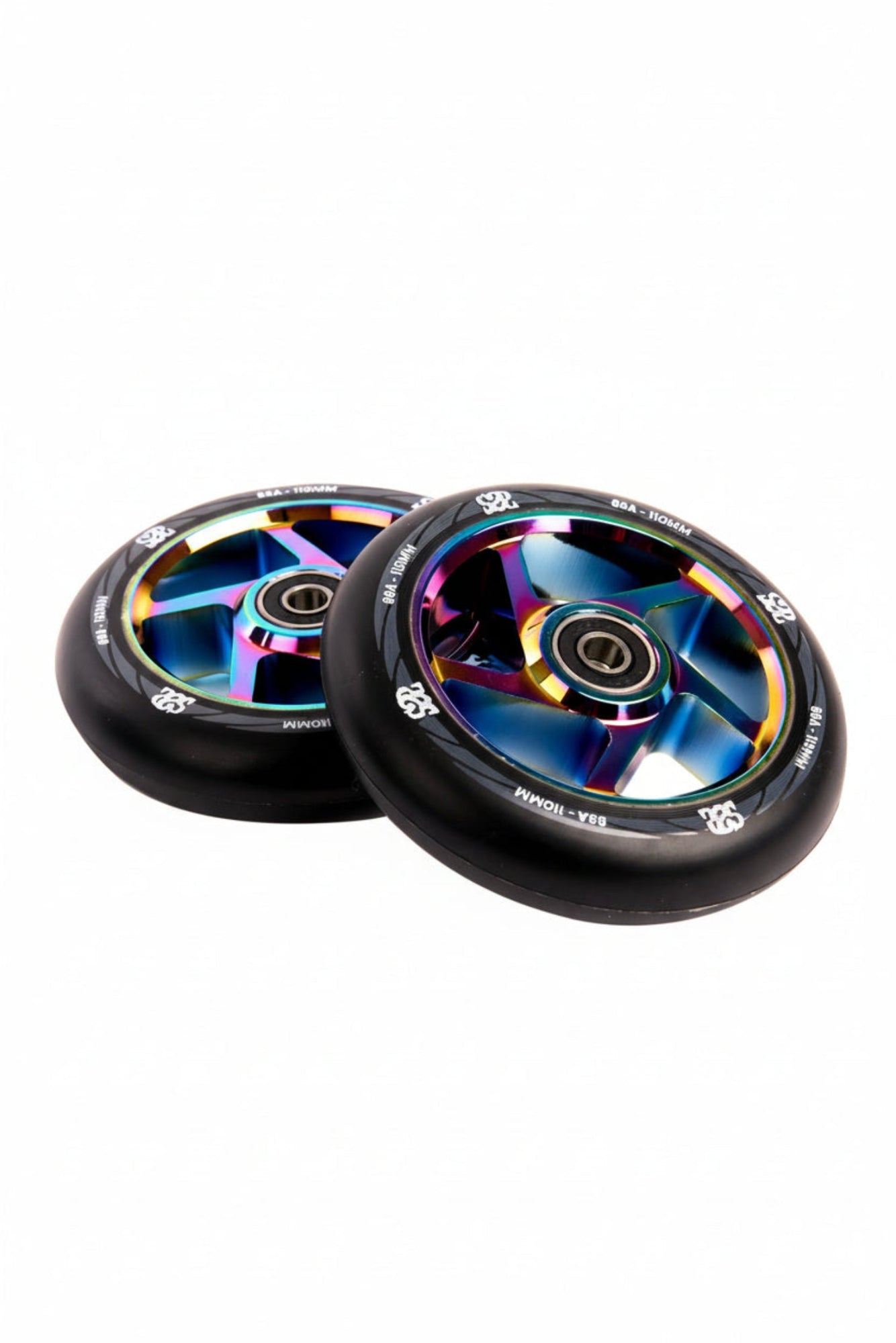 Roues S2S 5 spokes oilslick (x2)