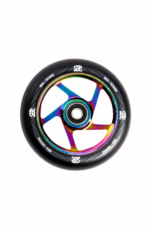 Roues S2S 5 spokes oilslick (x2)