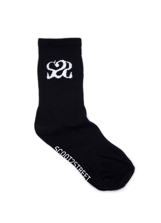 Chaussettes noires S2S Logo