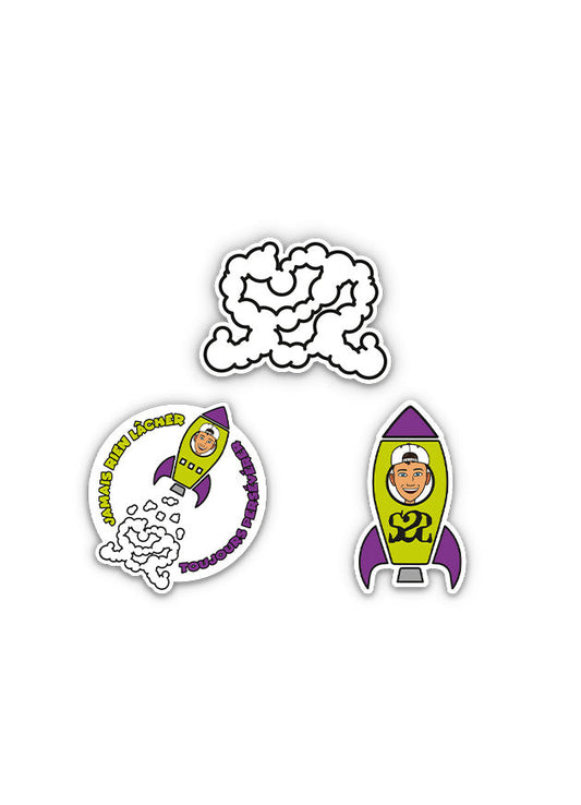 Lot 3 Stickers S2S Fusée
