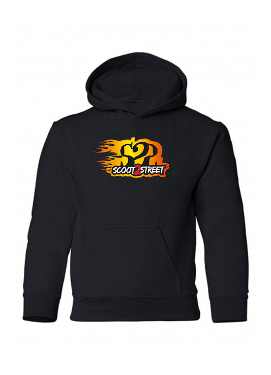 SWEAT S2S FLAMMES NOIR